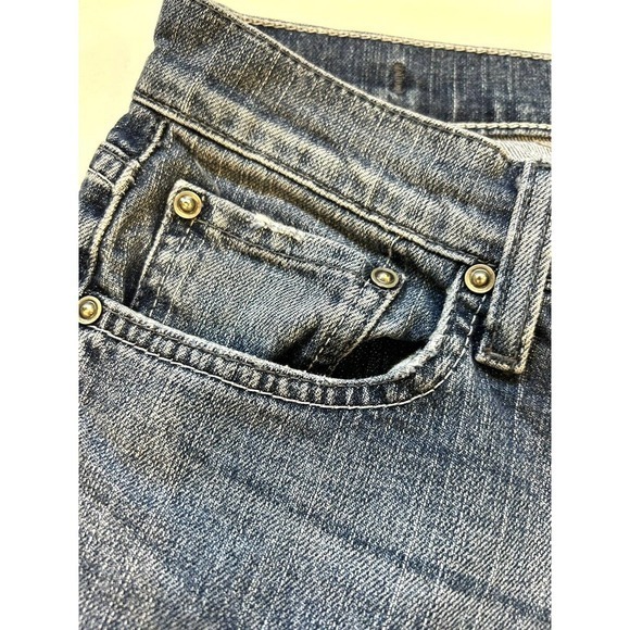 Lucky Brand Easy Rider Crop Blue Jeans Womens 6/28 Distressed Stretch Denim Pant - Picture 5 of 11